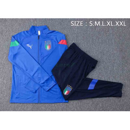 Chaqueta Italia 2022 Cuello Medio Azul