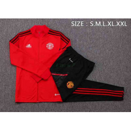 Chaqueta Manchester United 2022/2023 Rojo con Rayas Negras