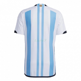 Camiseta Argentina 1ª Equipación 2022 Mundial Campeona con Tres Estrellas (EDICIÓN JUGADOR)