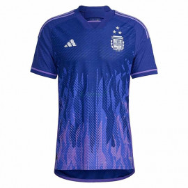 Camiseta Argentina 2ª Equipación 2022 3 Estrellas Campeones del Mundo (EDICIÓN JUGADOR)