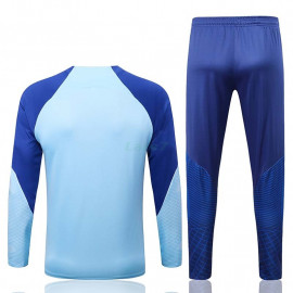 Sudadera De Entrenamiento Atlético de Madrid 2022/2023 Azul Claro con Mangas Azules