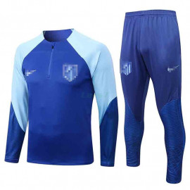 Sudadera De Entrenamiento Atlético de Madrid 2022/2023 Kit Azul con Mangas Azul Claro