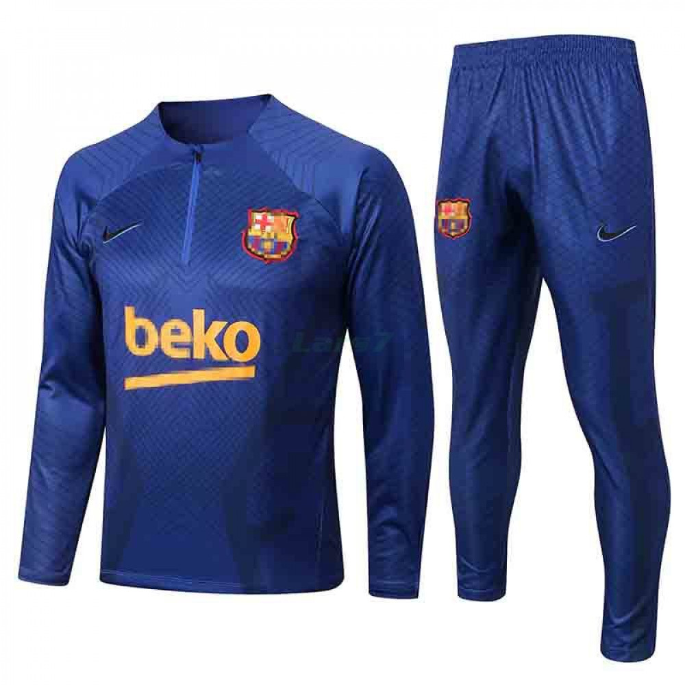 Sudadera De Entrenamiento Barcelona 2022/2023 Kit Azul con Estampado