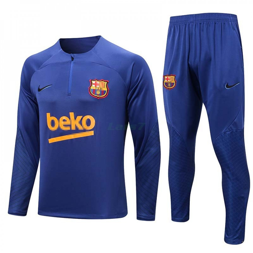 Sudadera De Entrenamiento Barcelona 2022/2023 Kit Azul con Mangas de Malla