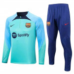 Sudadera De Entrenamiento Barcelona 2022/2023 Kit Verde Claro con Mangas Azules