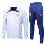 Sudadera De Entrenamiento Francia 2022 Kit Blanco con Estampado