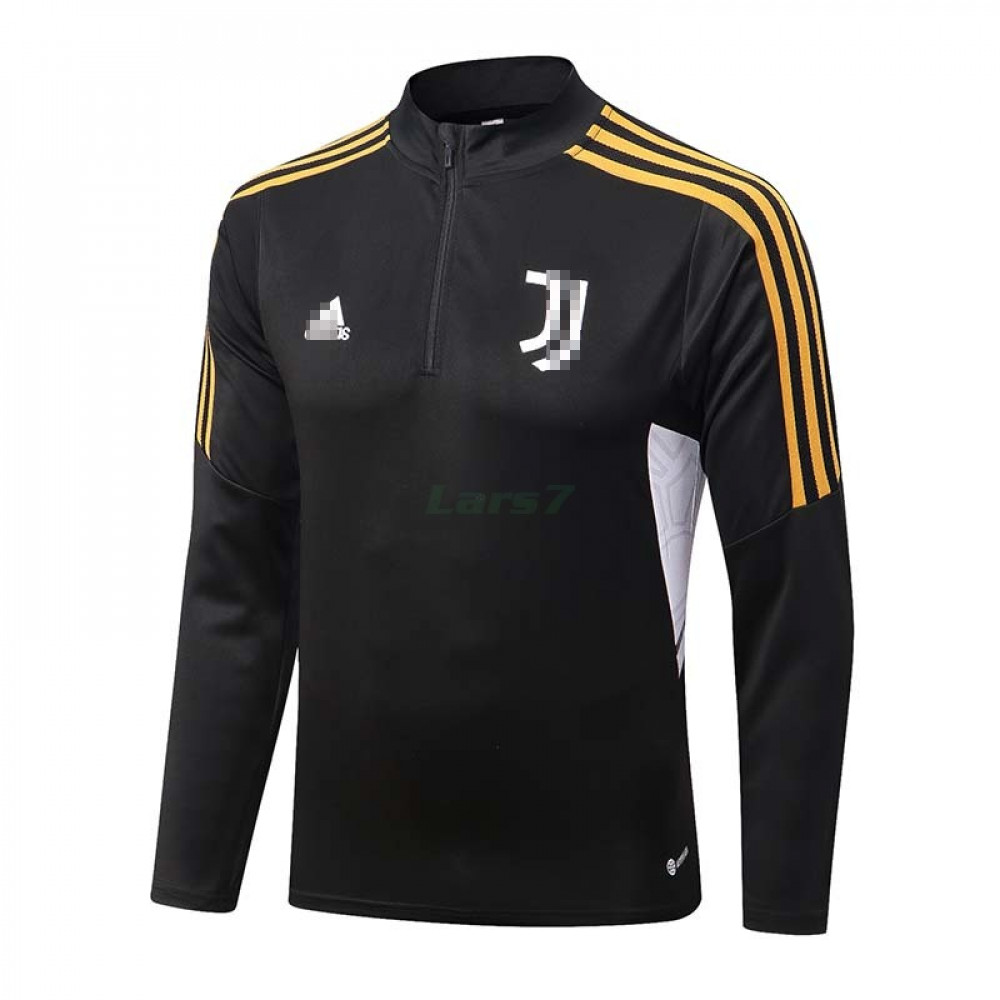 Sudadera De Entrenamiento Juventus 2022/2023 Negro con Rayas Amarillas