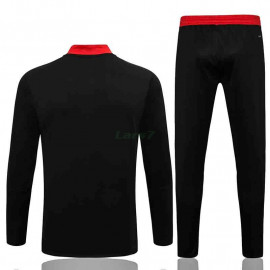 Sudadera De Entrenamiento Manchester United 2021/2022 Niño Kit Negro/Rojo