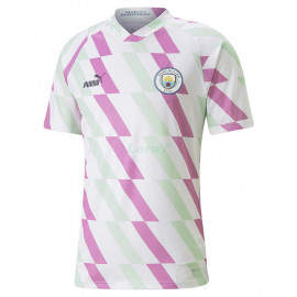 Camiseta Manchester City 2023/2024 Pre-Match Blanco/Morado/Verde (EDICIÓN JUGADOR)