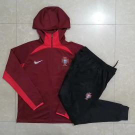 Chaqueta Portugal 2023 Con Capucha Rojo