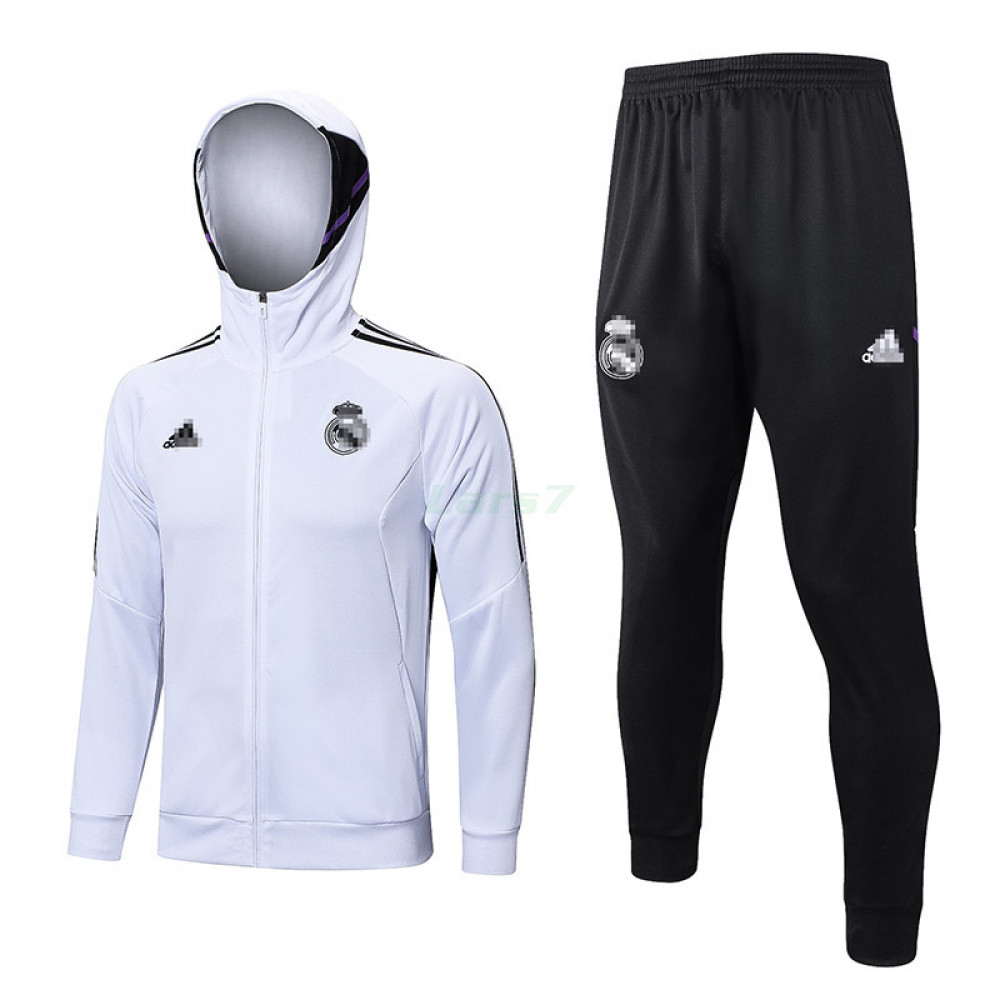 Chandal Real Madrid 2023/2024 Con Capucha Blanco