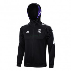 Chaqueta Real Madrid 2023/2024 Con Capucha Negro