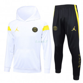 Sudadera De Entrenamiento PSG 2023/2024 Con Capucha Blanco/Amarillo