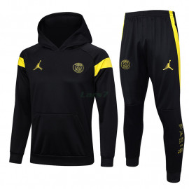 Sudadera De Entrenamiento PSG 2023/2024 Con Capucha Negro/Amarillo