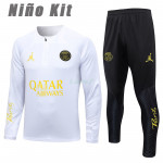 Sudadera De Entrenamiento PSG 2023/2024 Niño Kit Blanco/Amarillo