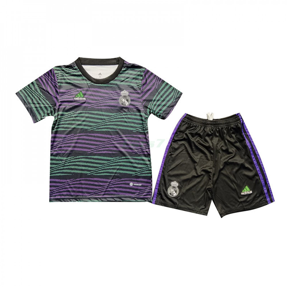 Camiseta Real Madrid 2023/2024 Pre-Match Negro Niño Kit