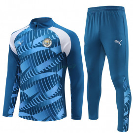 Sudadera de Entrenamiento Manchester City 2023/2024 Azul/Blanco