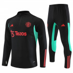 Sudadera de Entrenamiento Manchester United 2023/2024 Kit Negro/Verde