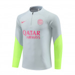 Sudadera de Entrenamiento PSG 2023/2024 Gris/Verde Fluorescente