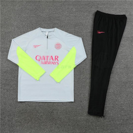 Sudadera de Entrenamiento PSG 2023/2024 Kit Gris/Verde Fluorescente