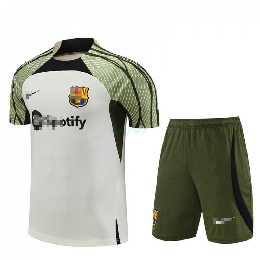 Camiseta de Entrenamiento Barcelona 2023/2024 Kit Beige/Verde