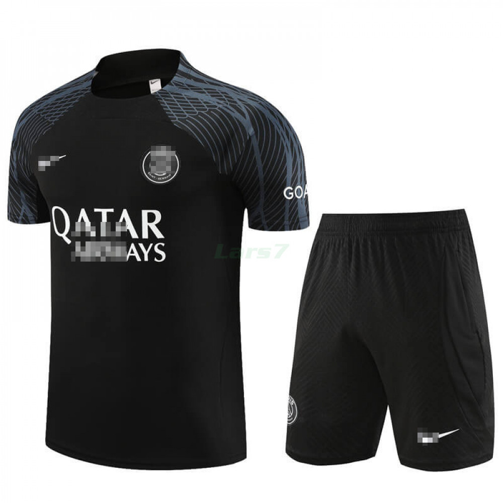 Camiseta de Entrenamiento PSG 2023/2024 Kit Negro Marca Blanco