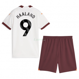 Camiseta Haaland 9 Manchester City 2ª Equipación 2023/2024 Niño Kit