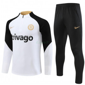 Sudadera de Entrenamiento Chelsea FC 2023/2024 Blanco/Negro