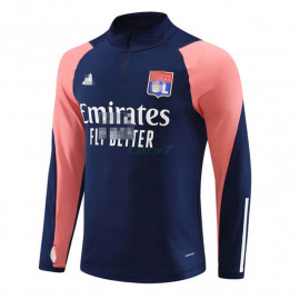 Sudadera de Entrenamiento Olympique De Lyon 2023/2024 Azul Marino/Rosa