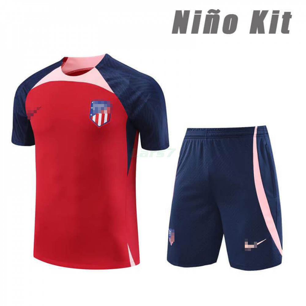 Camiseta de Entrenamiento Atlético de Madrid 2023/2024 Niño Kit Rojo/Azul Marino