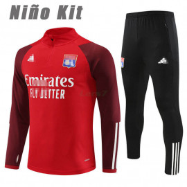 Sudadera de Entrenamiento Olympique De Lyon 2023/2024 Niño Kit Rojo