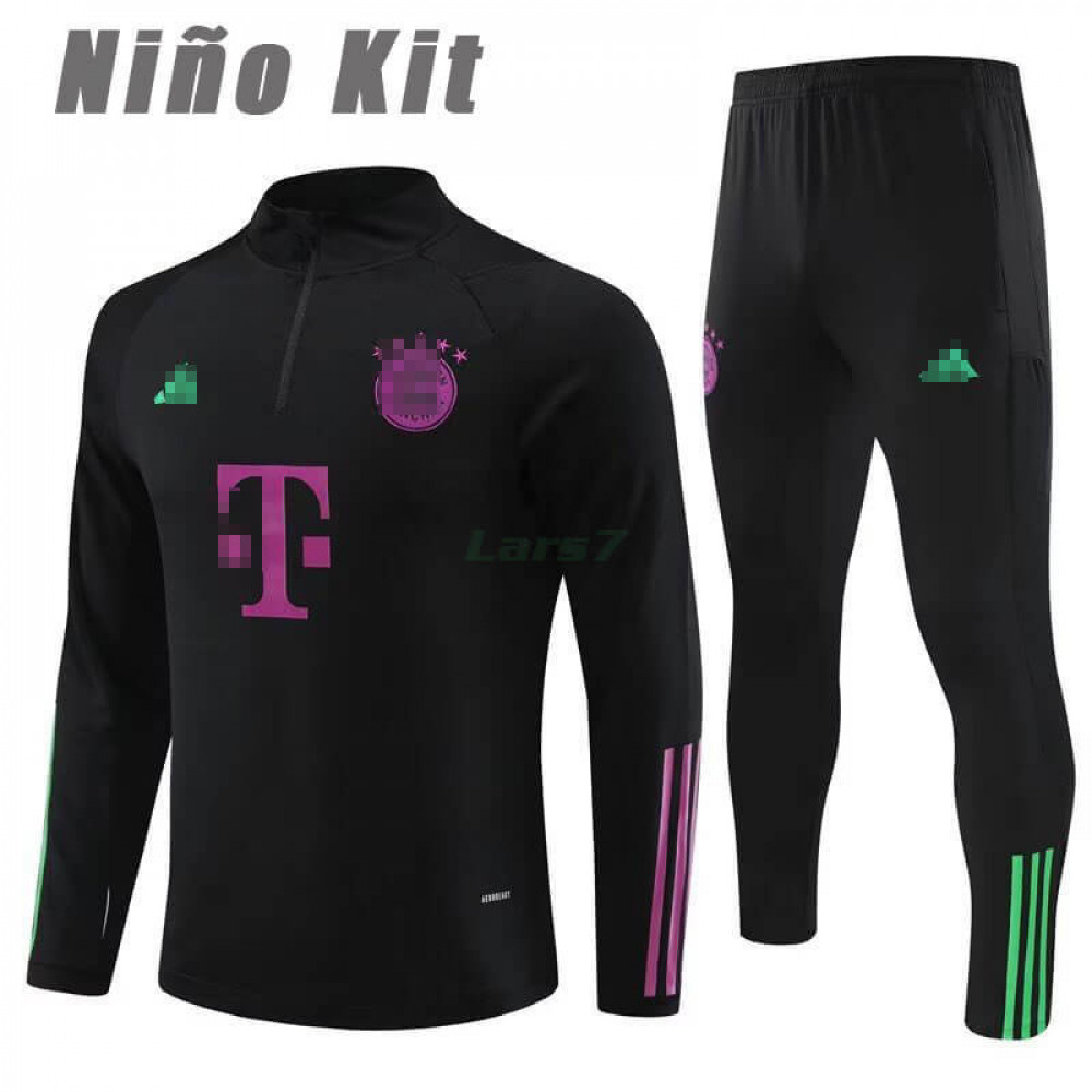 Sudadera De Entrenamiento Bayern Múnich 2023/2024 Niño Kit Negro