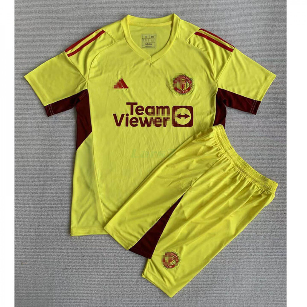 Camiseta de Portero Manchester United 2023/2024 Niño Kit Amarillo