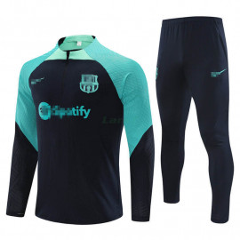 Sudadera de Entrenamiento Barcelona 2023/2024 Azul Marino/Verde