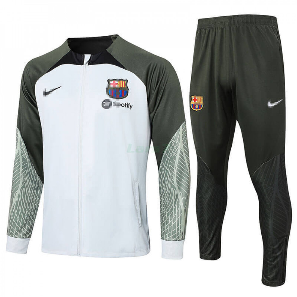 Chandal Barcelona 2023/2024 Gris Claro/Verde