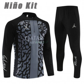 Sudadera de Entrenamiento PSG 2023/2024 Niño Kit Negro/Gris