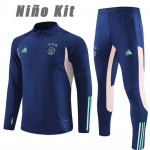 Sudadera de Entrenamiento Ajax de Ámsterdam 2023/2024 Niño Kit Azul Oscuro