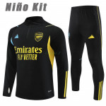 Sudadera de Entrenamiento Arsenal 2023/2024 Niño Kit Negro