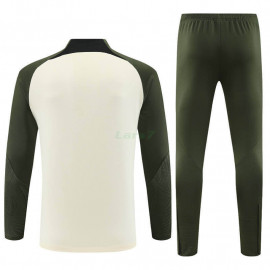 Sudadera de Entrenamiento Barcelona 2023/2024 Niño Kit Beige/Verde