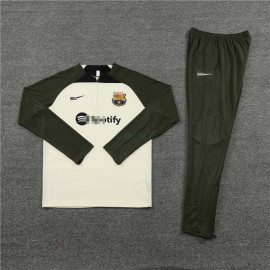 Sudadera de Entrenamiento Barcelona 2023/2024 Niño Kit Beige/Verde