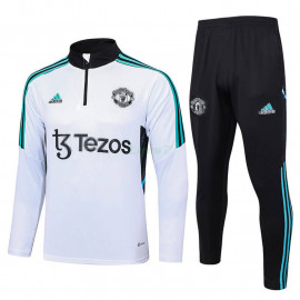 Sudadera de Entrenamiento Manchester United 2023/2024 Blanco