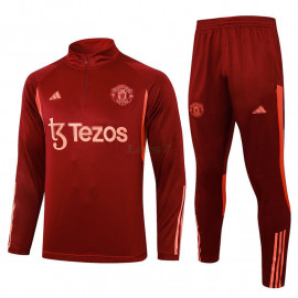 Sudadera de Entrenamiento Manchester United 2023/2024 Rojo Oscuro