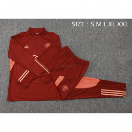 Sudadera de Entrenamiento Manchester United 2023/2024 Rojo Oscuro