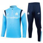 Sudadera de Entrenamiento Olympique Marsella 2023/2024 Kit Azul/Blanco