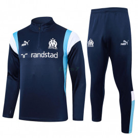 Sudadera de Entrenamiento Olympique Marsella 2023/2024 Azul Marino/Blanco