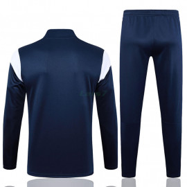 Sudadera de Entrenamiento Olympique Marsella 2023/2024 Kit Azul Marino/Blanco