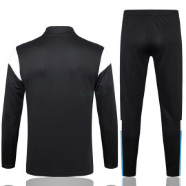 Sudadera de Entrenamiento Olympique Marsella 2023/2024 Kit Negro/Azul/Blanco