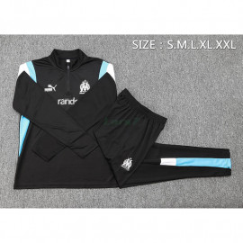 Sudadera de Entrenamiento Olympique Marsella 2023/2024 Negro/Azul/Blanco