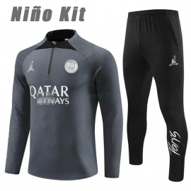 Sudadera de Entrenamiento PSG 2023/2024 Niño Kit Gris Oscuro