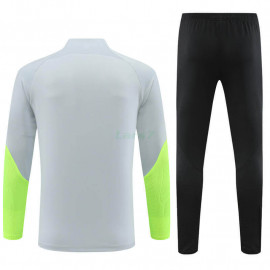 Sudadera de Entrenamiento PSG 2023/2024 Niño Kit Gris/Verde Fluorescente